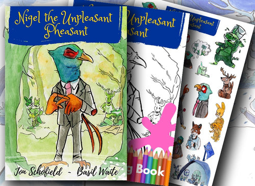 Nigel the Unpleasant Pheasant - Book, colouring book and stickers